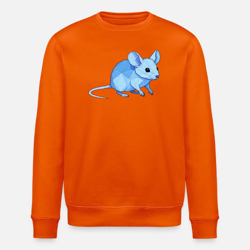 Souris bleue low-poly - Sweat bio ROLLER Stanley/Stella Unisexe - orange profond