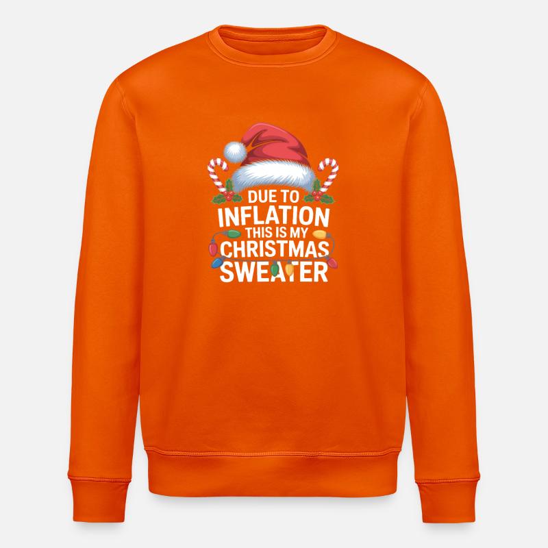Inflation Weihnachtspullover-Humor - Stanley/Stella Unisex Bio-Sweatshirt ROLLER - Tieforange