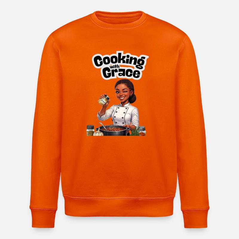 Mit Anmut kochen - Stanley/Stella Unisex Bio-Sweatshirt ROLLER - Tieforange