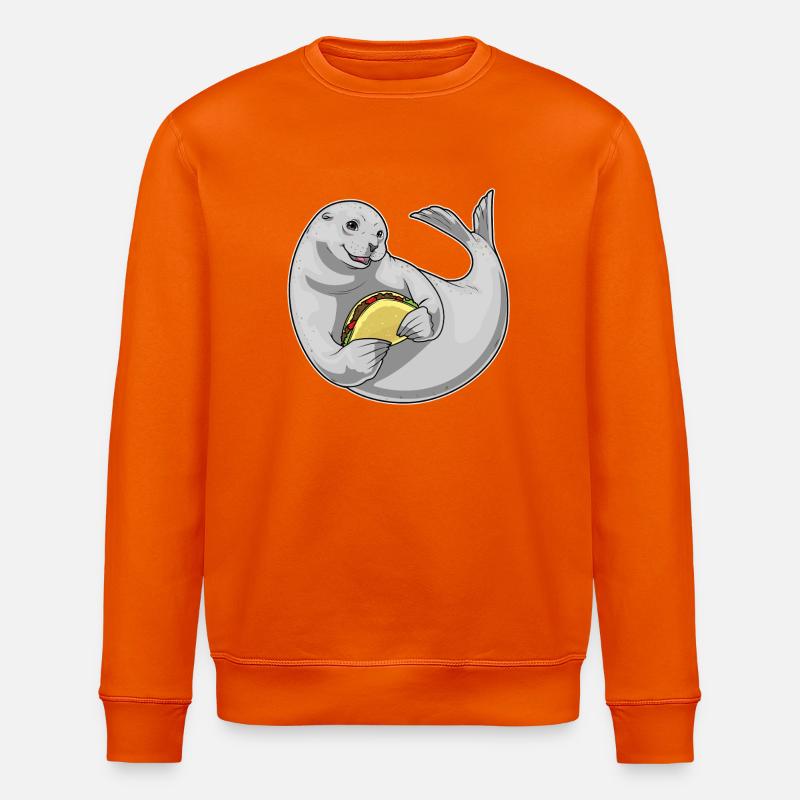 Taco des phoques - Sweat bio ROLLER Stanley/Stella Unisexe - orange profond