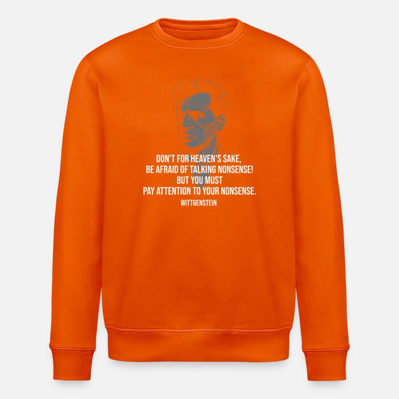 Citation absurde de Wittgenstein - Sweat bio ROLLER Stanley/Stella Unisexe - orange profond