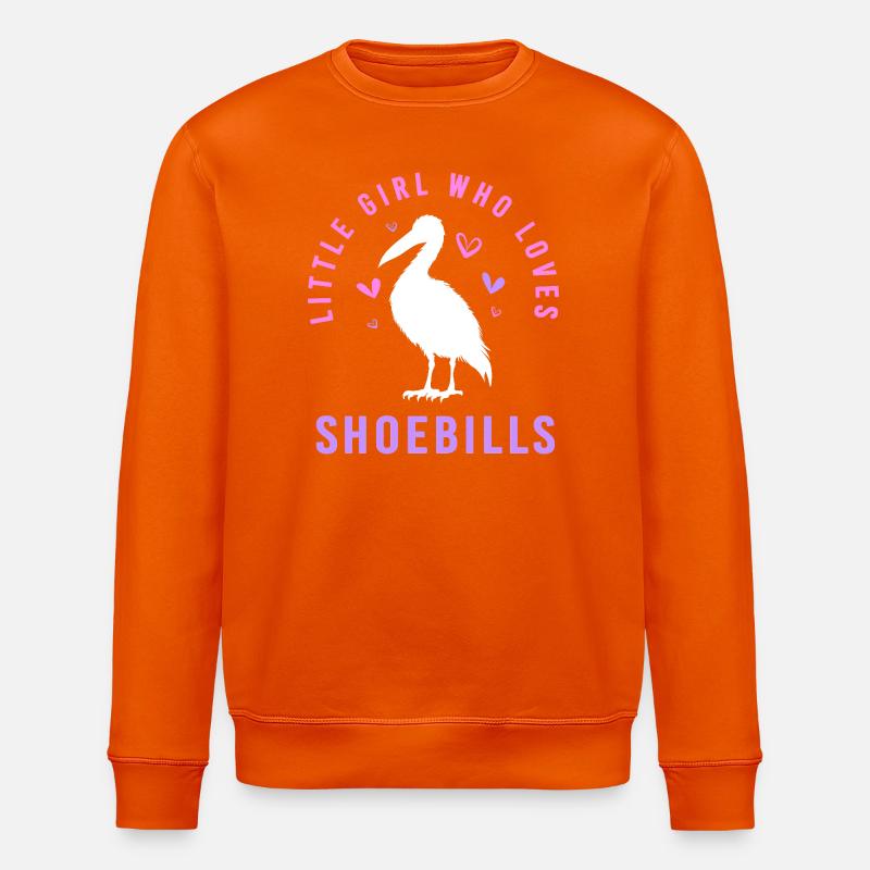 Shoebill - Stanley/Stella ROLLER Unisex Organic Sweatshirt - bright orange