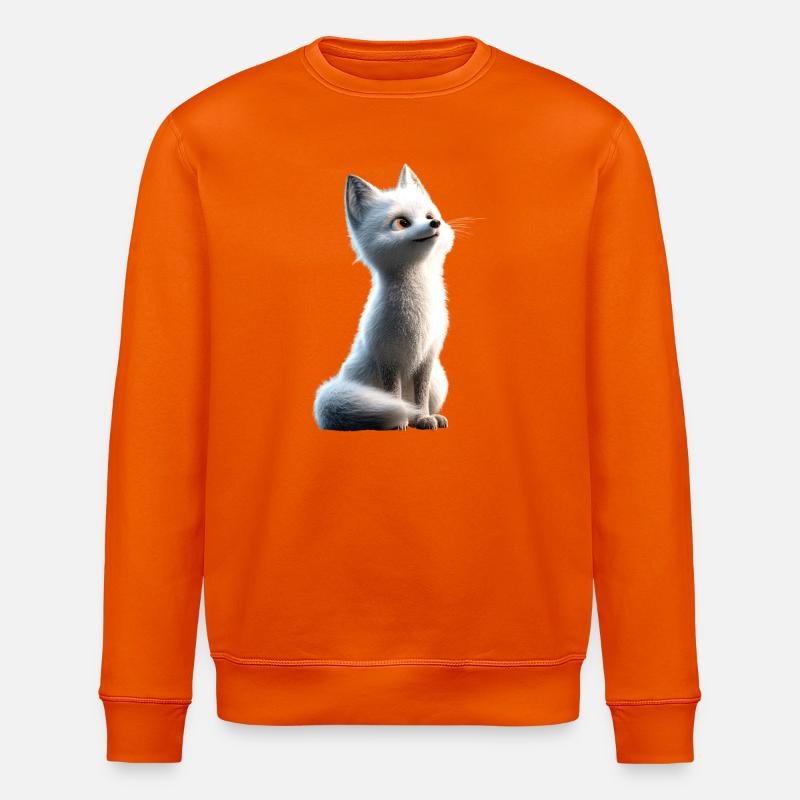 Polarfuchs Schneefuchs Eisfuchs Süßer Weißer Fuchs - Stanley/Stella Unisex Bio-Sweatshirt ROLLER - Tieforange