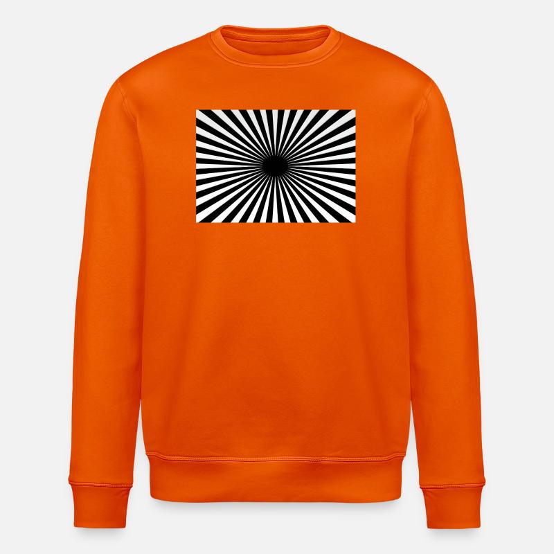 Hypnotisch zentrierte radiale Strahlen - Stanley/Stella Unisex Bio-Sweatshirt ROLLER - Tieforange