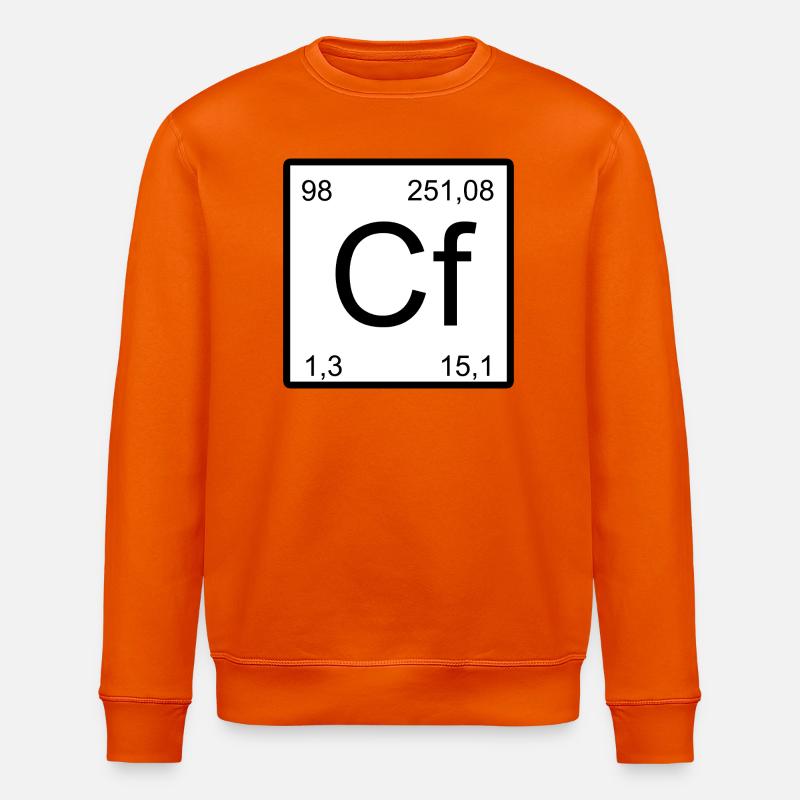 Californium Cf-Element Block Design - Stanley/Stella Unisex Bio-Sweatshirt ROLLER - Tieforange