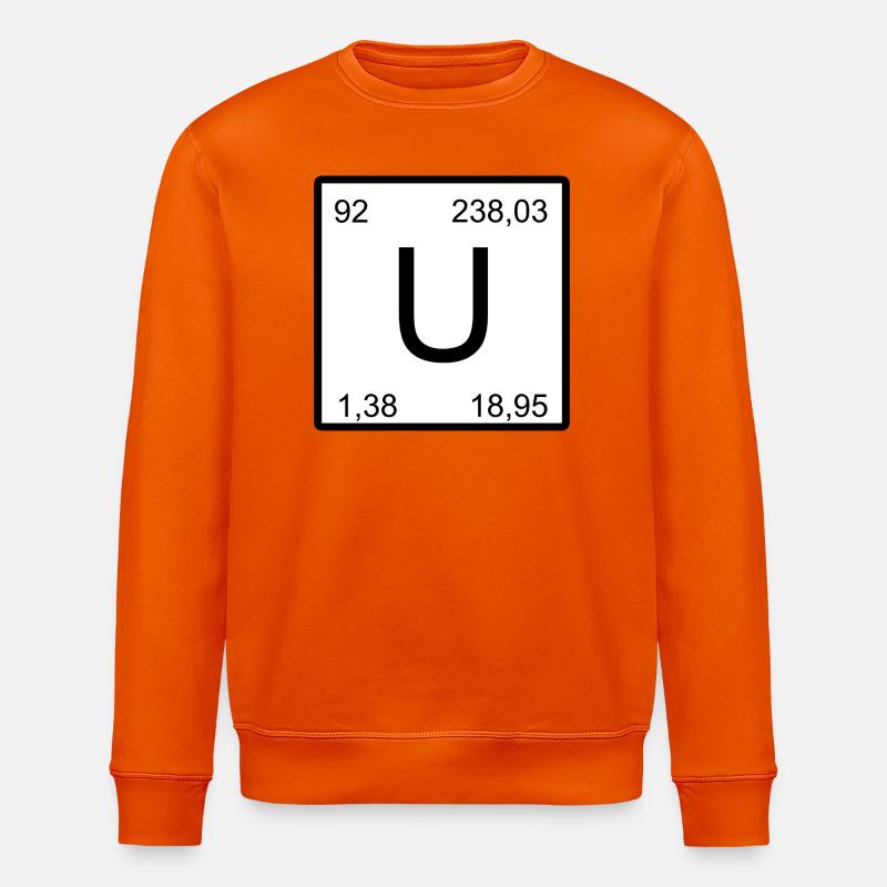 Graphique carré d’élément U de l’uranium - Sweat bio ROLLER Stanley/Stella Unisexe - orange profond