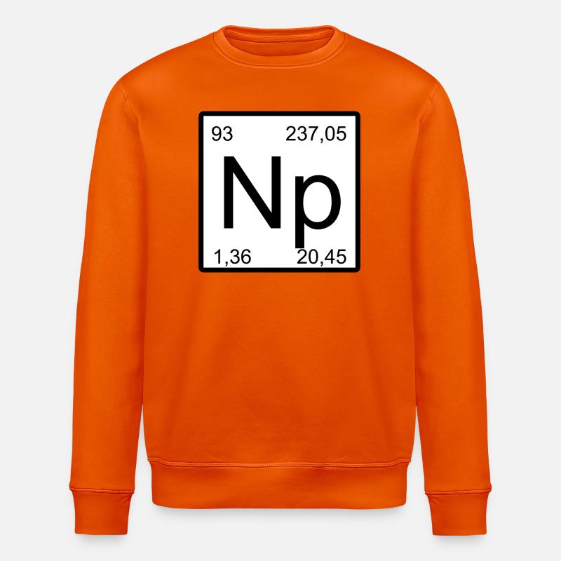 Neptunium Elementar Minimalkunst - Stanley/Stella Unisex Bio-Sweatshirt ROLLER - Tieforange