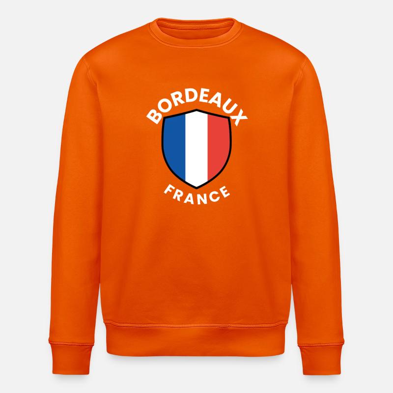 Design des Bordeaux-Frankreich-Schildes - Stanley/Stella Unisex Bio-Sweatshirt ROLLER - Tieforange