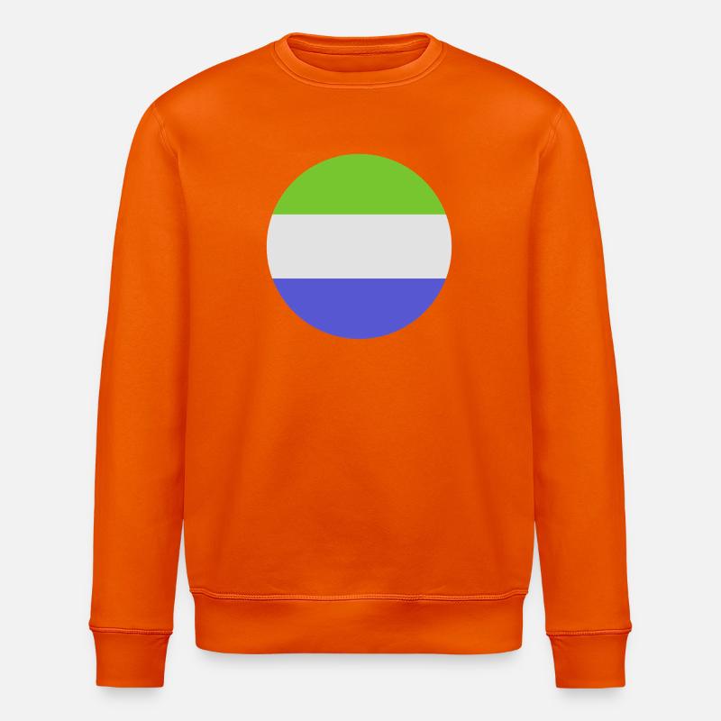 Flagge der Sierra Leone-Runde - Stanley/Stella Unisex Bio-Sweatshirt ROLLER - Tieforange
