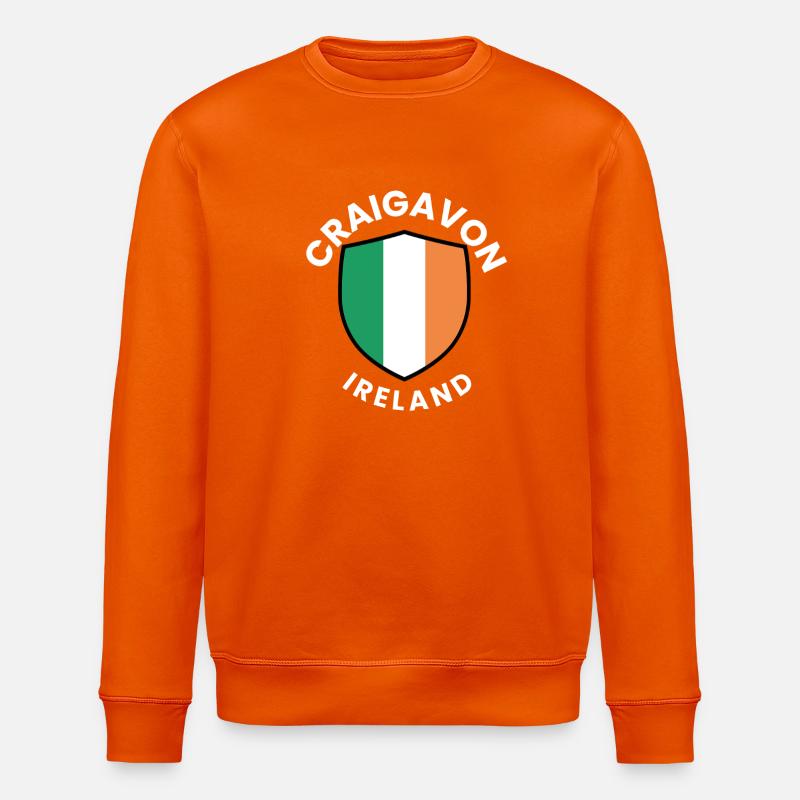 Craigavon Irland-Schild - Stanley/Stella Unisex Bio-Sweatshirt ROLLER - Tieforange