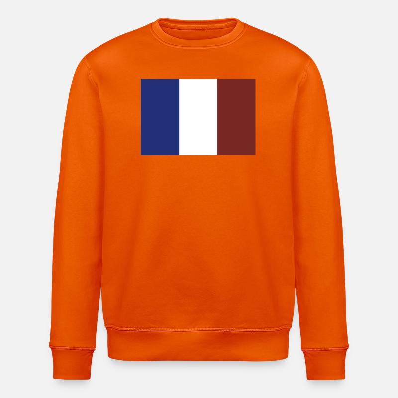 Frankreich Flagge - Stanley/Stella Unisex Bio-Sweatshirt ROLLER - Tieforange