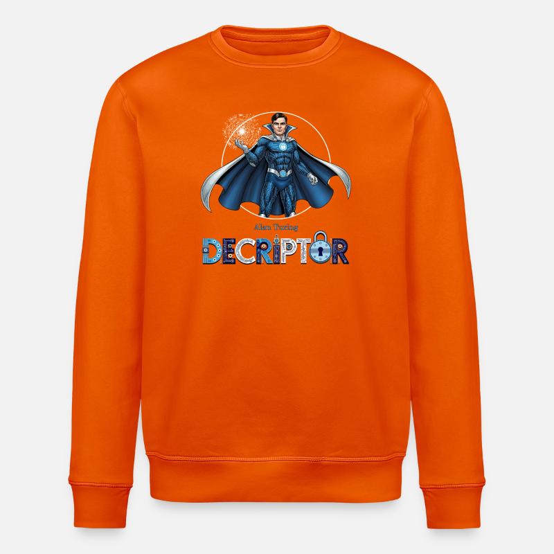 Hero Coder Decryptor - Stanley/Stella ROLLER Unisex Organic Sweatshirt - bright orange