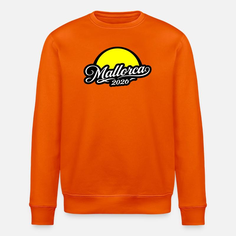 Mallorca 2026 Sonne - Stanley/Stella Unisex Bio-Sweatshirt ROLLER - Tieforange