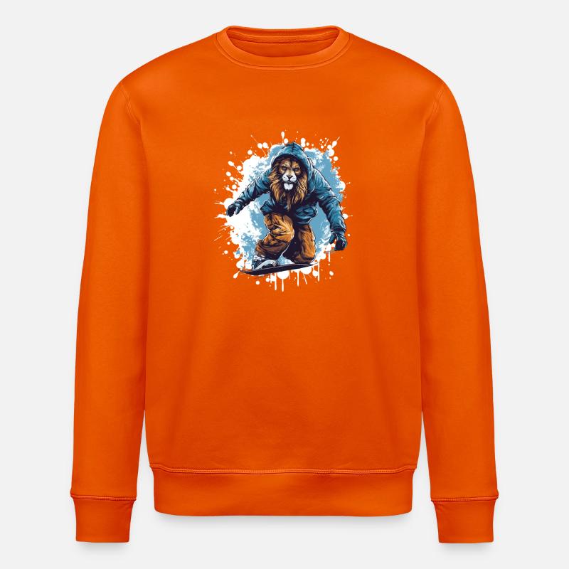 Löwe Snowboard - Sweat bio ROLLER Stanley/Stella Unisexe - orange profond