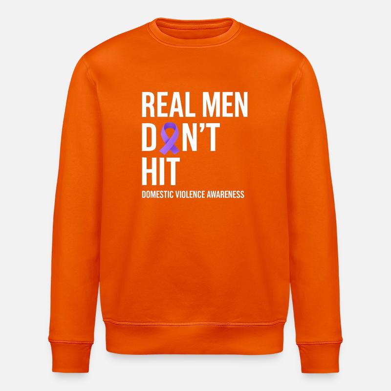 Echte Männer treffen kein Bewusstsein - Stanley/Stella Unisex Bio-Sweatshirt ROLLER - Tieforange