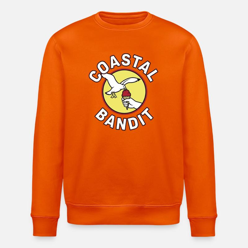 Mouette bandit côtière vole la glace - Sweat bio ROLLER Stanley/Stella Unisexe - orange profond