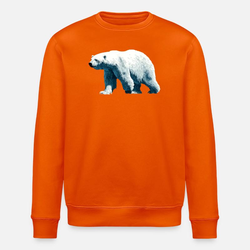 Polar Bear Polar Bear - Stanley/Stella ROLLER Unisex Organic Sweatshirt - bright orange
