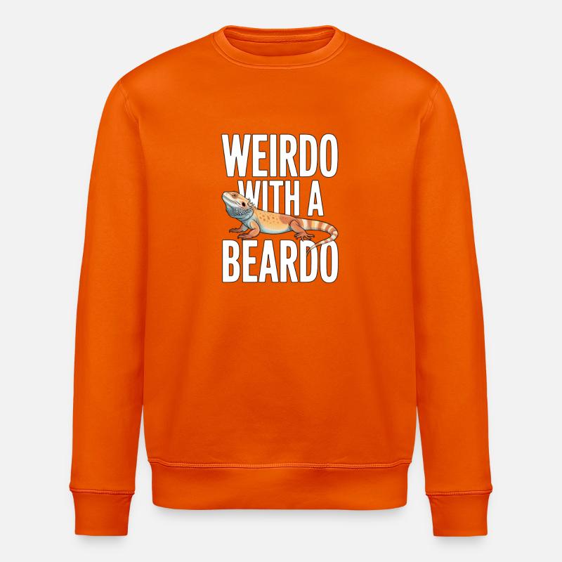 Weirdo With A Beardo - Stanley/Stella ROLLER Unisex Organic Sweatshirt - bright orange