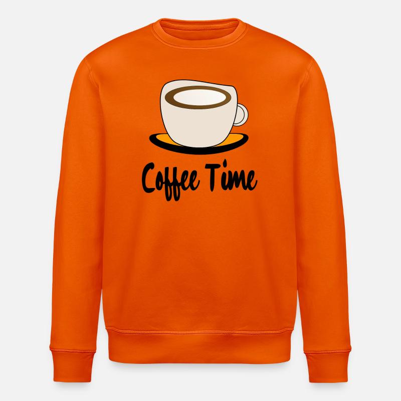 Kaffeebecher Minimalillustration - Stanley/Stella Unisex Bio-Sweatshirt ROLLER - Tieforange