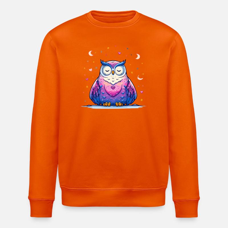 Mondschein Eulenliebe - Stanley/Stella Unisex Bio-Sweatshirt ROLLER - Tieforange