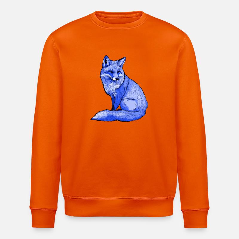 Fox Arctic Fox - Stanley/Stella ROLLER Unisex Organic Sweatshirt - bright orange