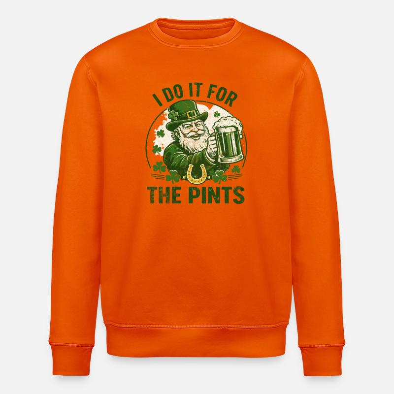 Leprechaun Pints Feier - Stanley/Stella Unisex Bio-Sweatshirt ROLLER - Tieforange