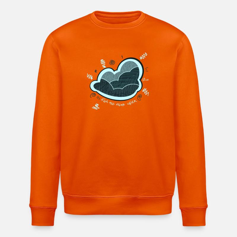 Cloud, Emotion, wütend - Stanley/Stella Unisex Bio-Sweatshirt ROLLER - Tieforange