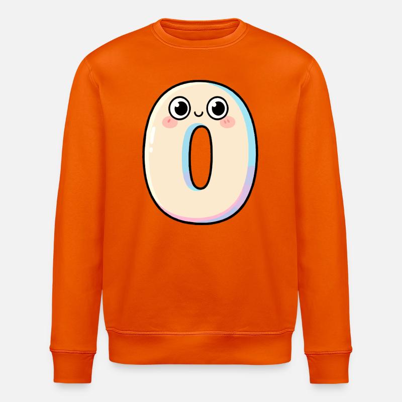 Zero Kawaii lächelt - Stanley/Stella Unisex Bio-Sweatshirt ROLLER - Tieforange