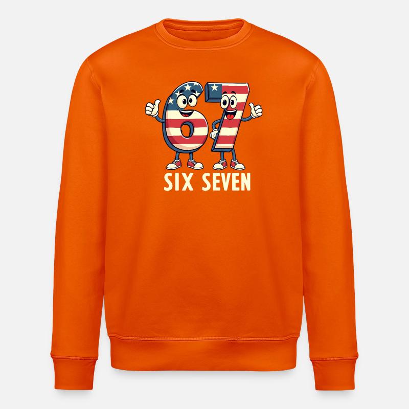US Flag 67 Memes Six Seven - Sweat bio ROLLER Stanley/Stella Unisexe - orange profond