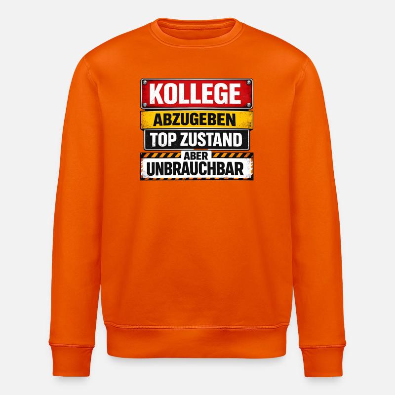 Collègue quitte ses fonctions - Sweat bio ROLLER Stanley/Stella Unisexe - orange profond