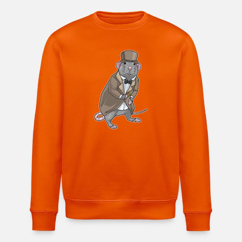 Ratte Bräutigam Ehering Hochzeit - Stanley/Stella Unisex Bio-Sweatshirt ROLLER - Tieforange