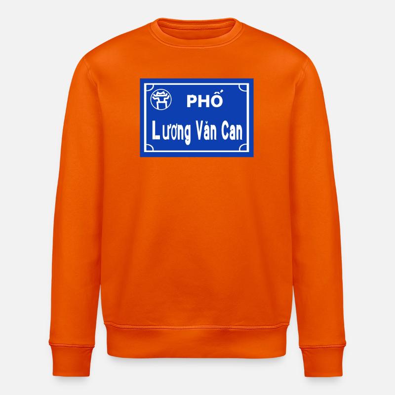 Panneau routier Hanoï Vietnam - Sweat bio ROLLER Stanley/Stella Unisexe - orange profond