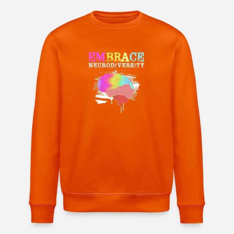 Autismus Autist ADHS Asperger Neurodiversity - Stanley/Stella Unisex Bio-Sweatshirt ROLLER - Tieforange