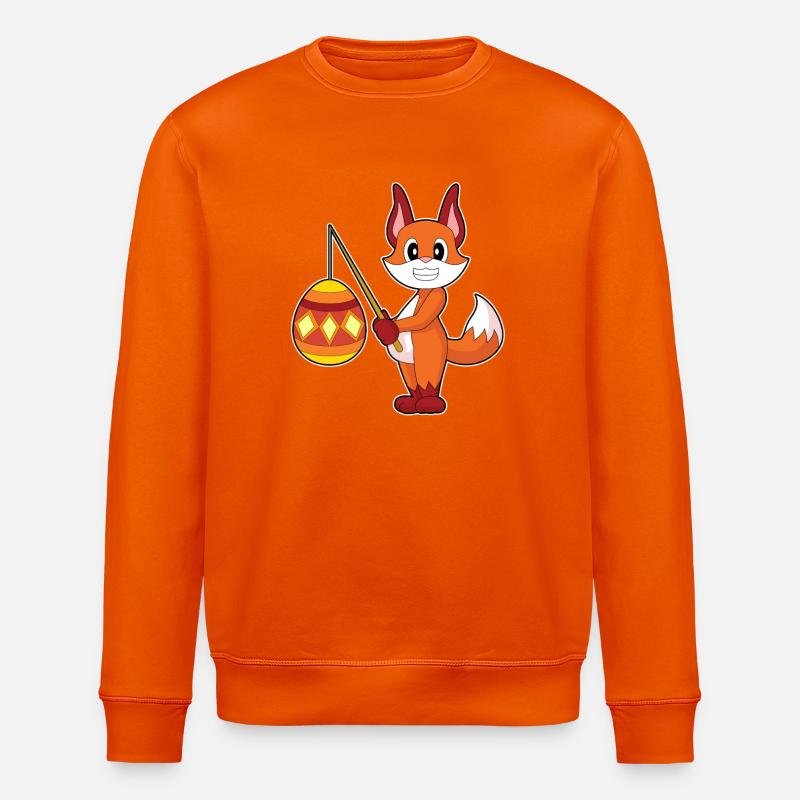 Fuchs Ostern Angeln - Stanley/Stella Unisex Bio-Sweatshirt ROLLER - Tieforange