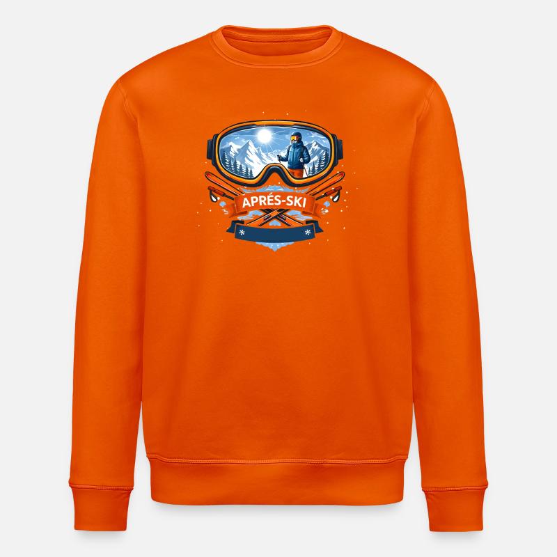 Apres Ski Comic Design - Stanley/Stella Unisex Bio-Sweatshirt ROLLER - Tieforange