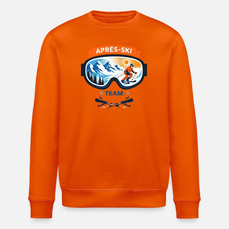 Après Ski Team Comic Design - Sweat bio ROLLER Stanley/Stella Unisexe - orange profond