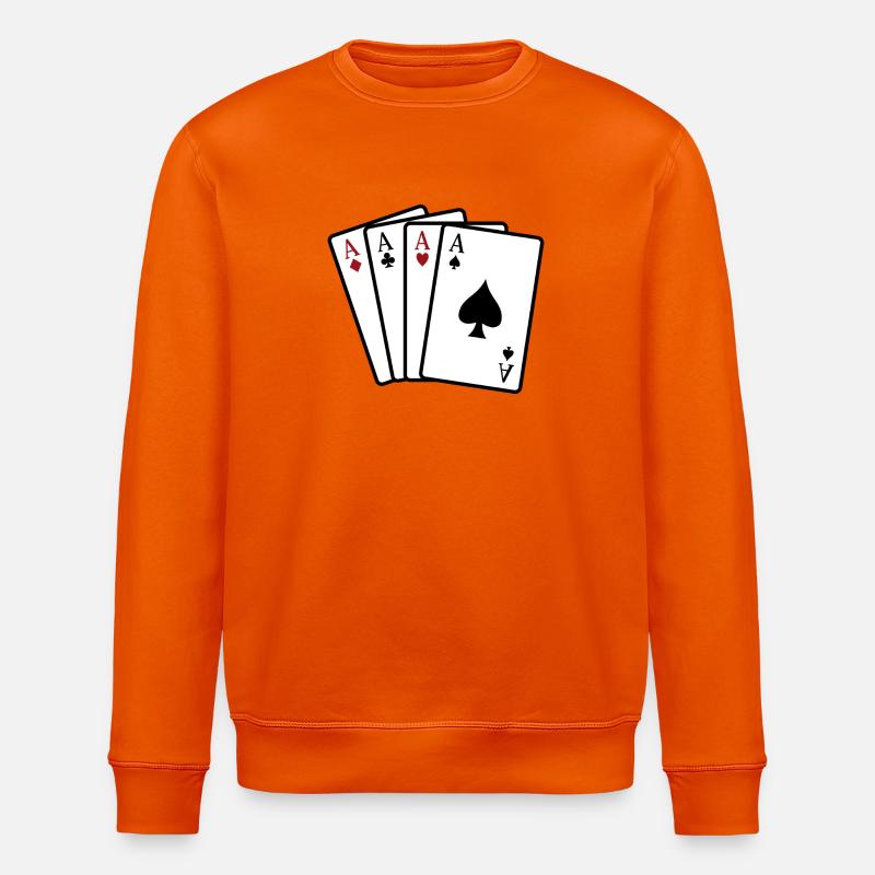 As à jouer aux cartes - Sweat bio ROLLER Stanley/Stella Unisexe - orange profond