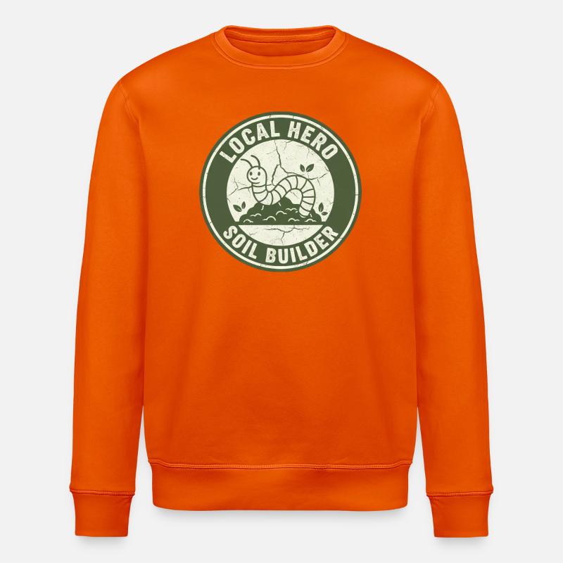 Regenwurm Bodenverbesserer Kompostierer Garten - Stanley/Stella Unisex Bio-Sweatshirt ROLLER - Tieforange