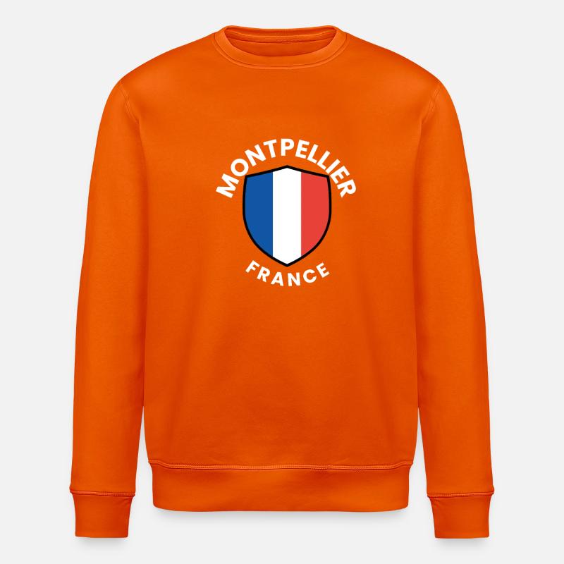 Bouclier de Montpellier France - Sweat bio ROLLER Stanley/Stella Unisexe - orange profond
