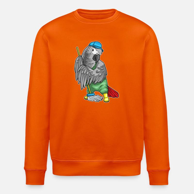 Nettoyage de serpillière pour perroquets - Sweat bio ROLLER Stanley/Stella Unisexe - orange profond