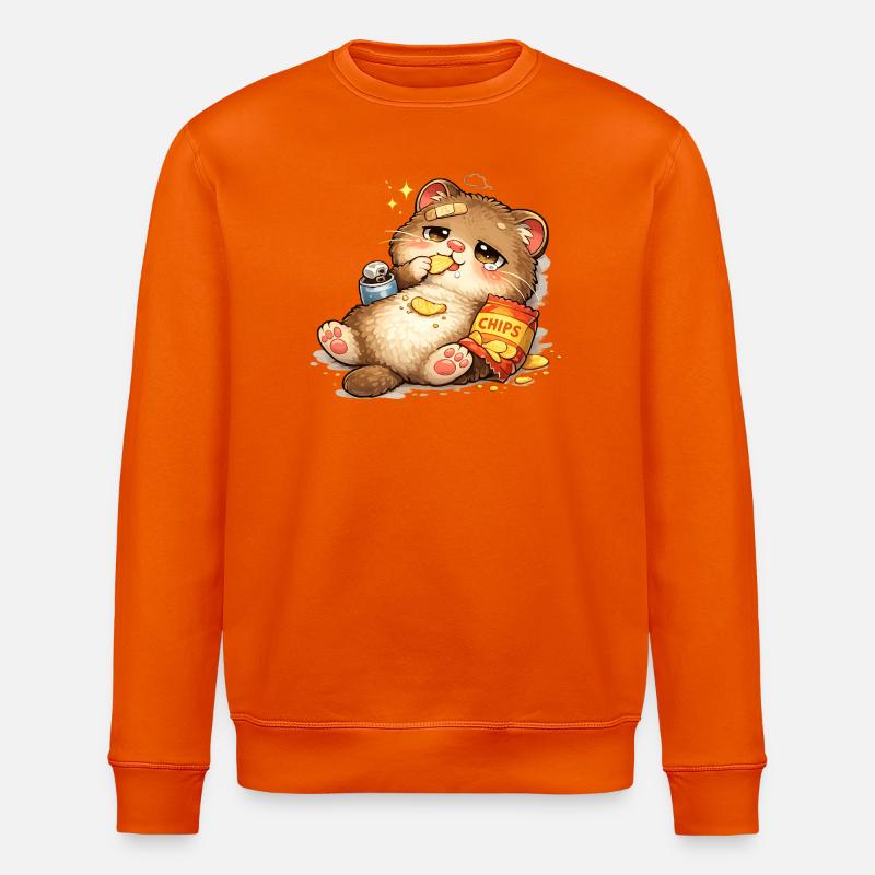 Chat amoureux des biscuits - Sweat bio ROLLER Stanley/Stella Unisexe - orange profond