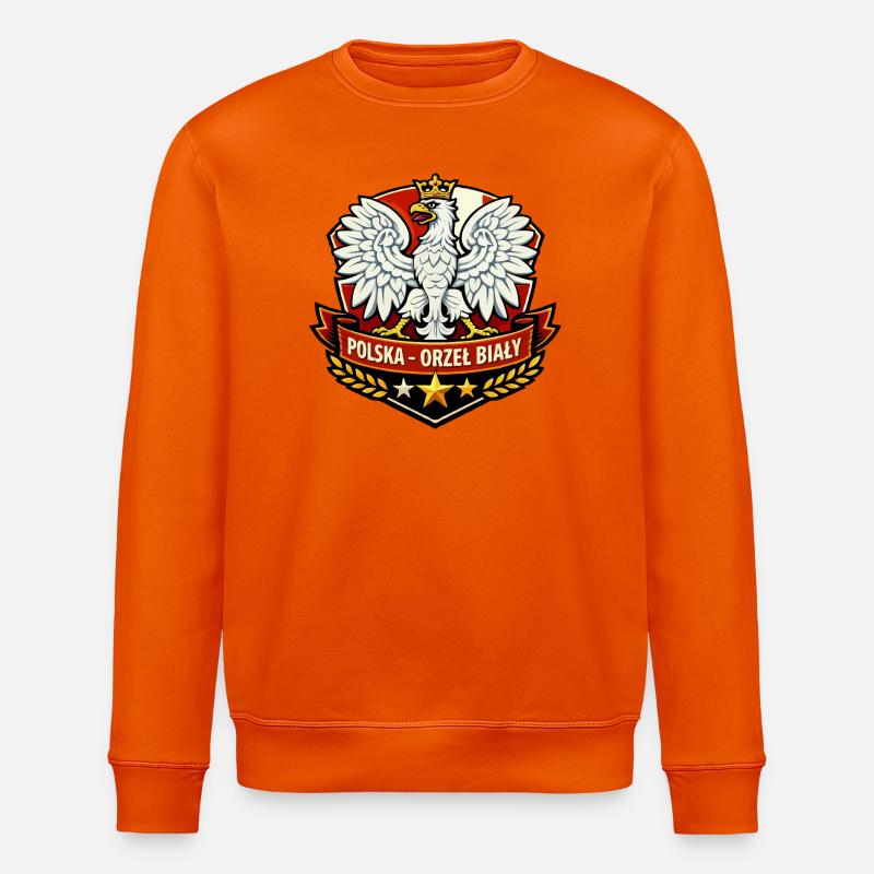Polska Orzeł Biały Emblem - Stanley/Stella Unisex Bio-Sweatshirt ROLLER - Tieforange