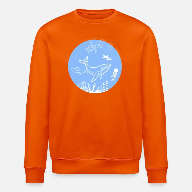 Underwater world - Stanley/Stella Unisex Bio-Sweatshirt ROLLER - Tieforange