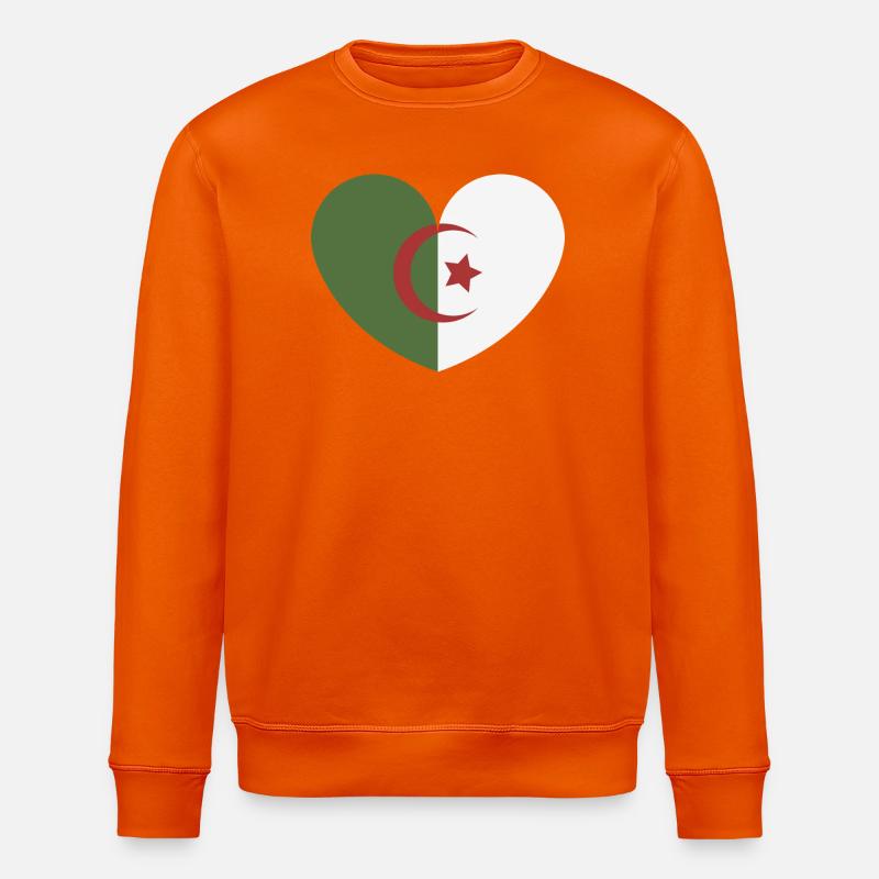 Algerische Herzflagge - Stanley/Stella Unisex Bio-Sweatshirt ROLLER - Tieforange