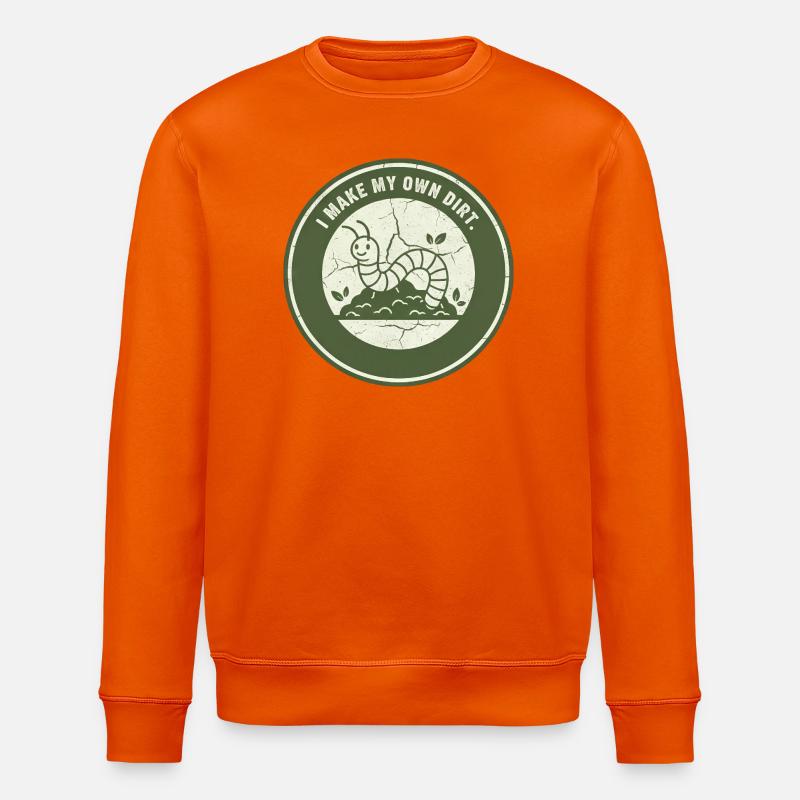Worm compost: Independent soil - Stanley/Stella ROLLER Unisex Organic Sweatshirt - bright orange