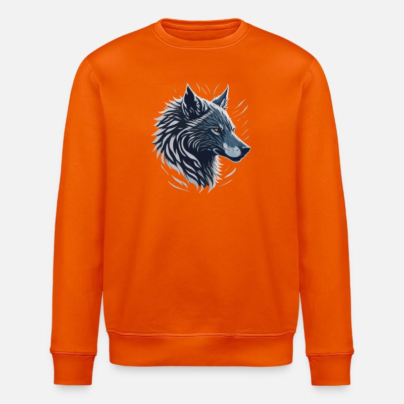 Blue Wolf - Stanley/Stella ROLLER Unisex Organic Sweatshirt - bright orange
