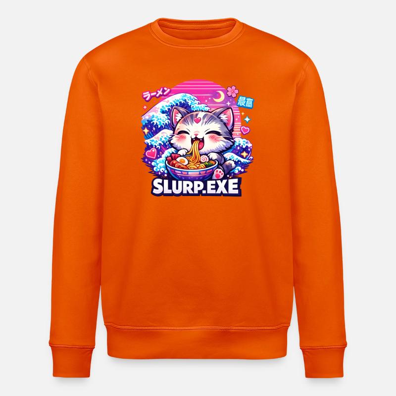 Kawaii Cat Ramen Nouilles Anime Chat - Sweat bio ROLLER Stanley/Stella Unisexe - orange profond