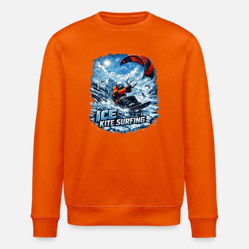 WINTER KITE SURFING - Stanley/Stella Unisex Bio-Sweatshirt ROLLER - Tieforange