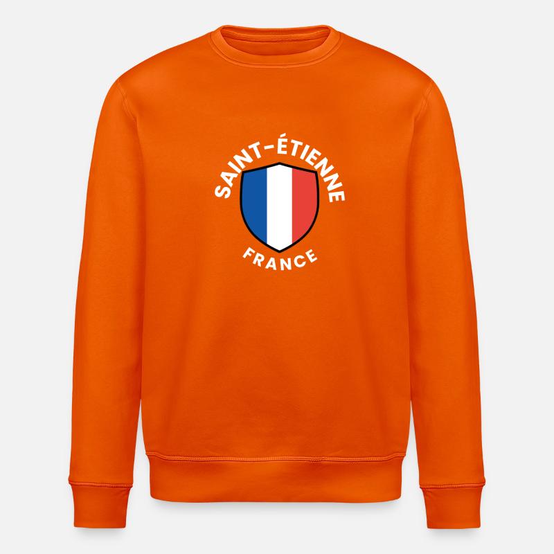 Saint-Étienne-Frankreich-Schild - Stanley/Stella Unisex Bio-Sweatshirt ROLLER - Tieforange