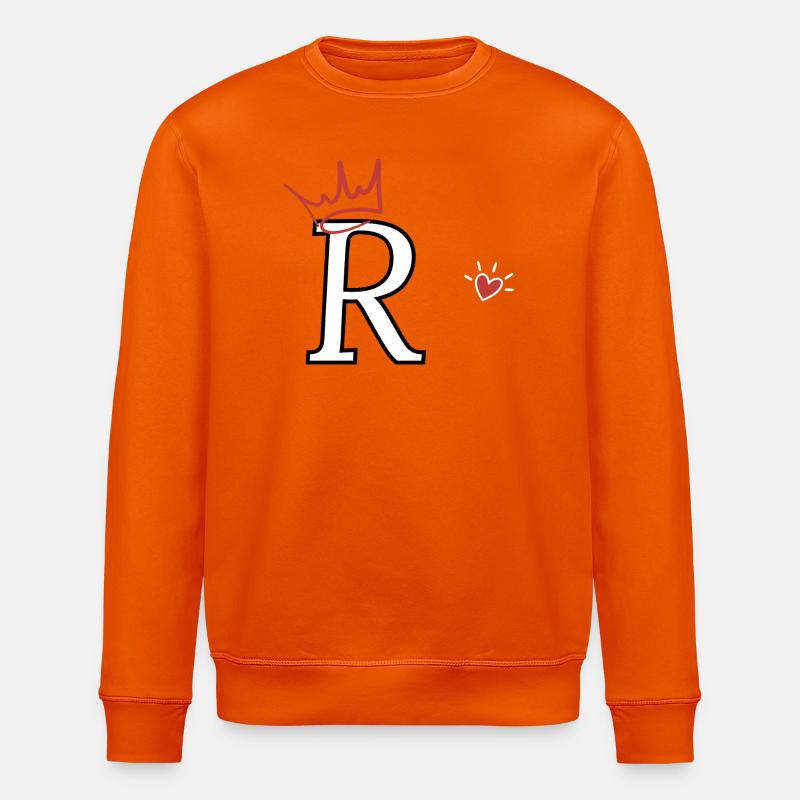 Buchstabe r Kronenherz - Stanley/Stella Unisex Bio-Sweatshirt ROLLER - Tieforange